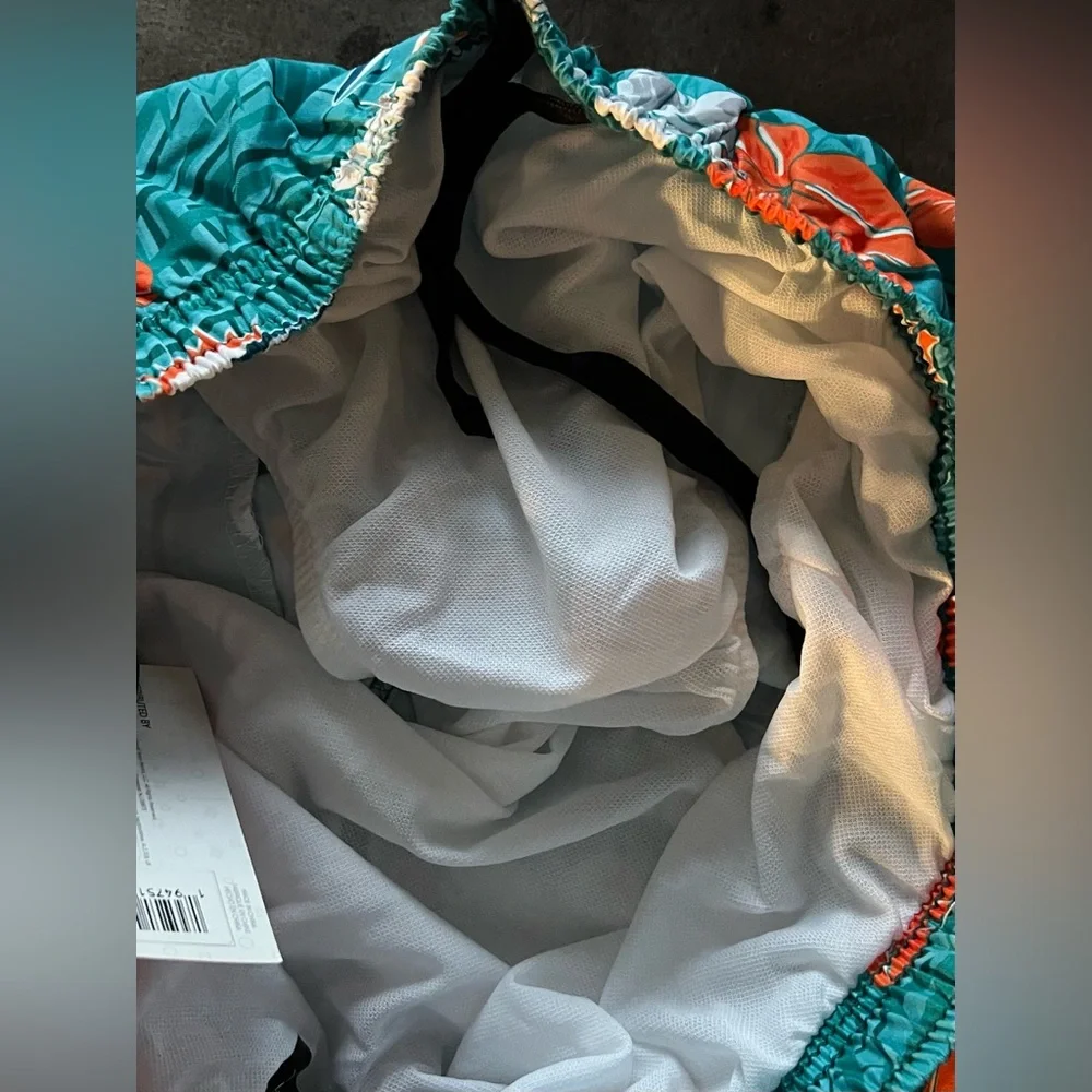 NWT Miami Dolphins Swim Trunks Medium